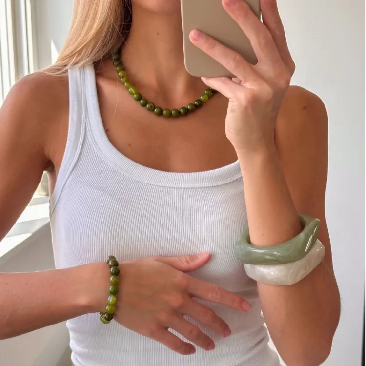 valkoinen bangle hartsi - AURA