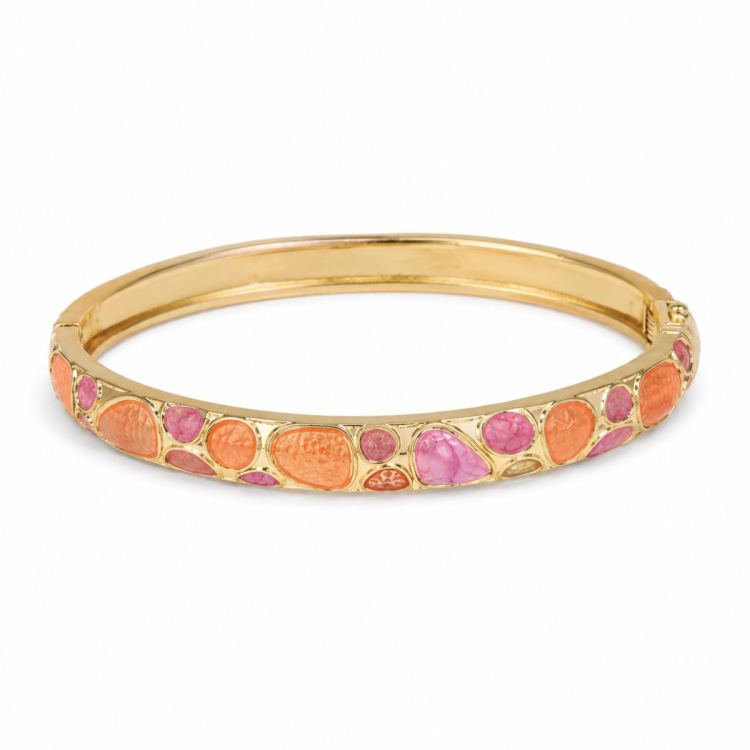 vedenkestävät pinkki bangle kullattu teräs - OCEANA
