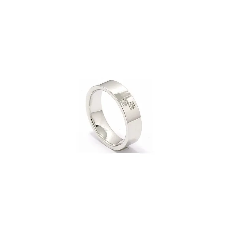 vihkisormus 14 karaatin valkokultaa 2 x 0,015 ct