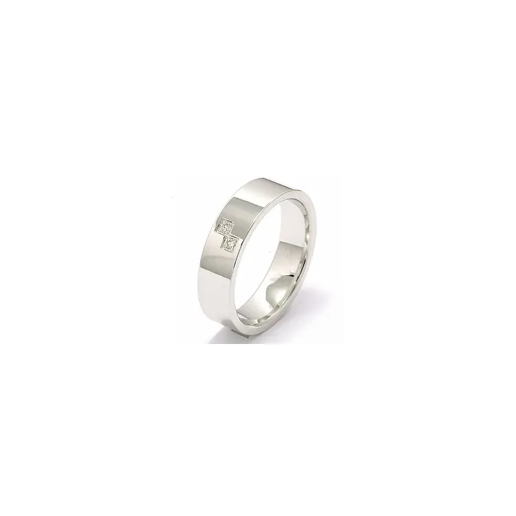 vihkisormus 14 karaatin valkokultaa 2 x 0,015 ct