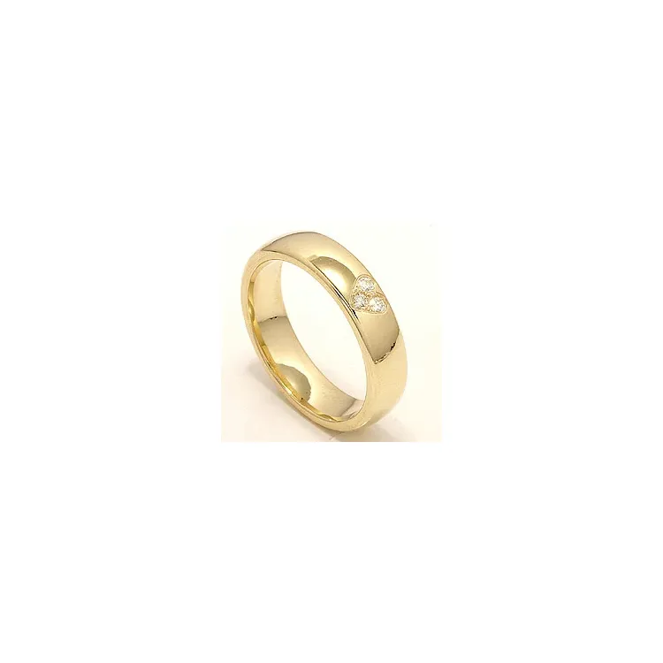 Vihkisormus 9 karaatin kultaa 0,075 ct