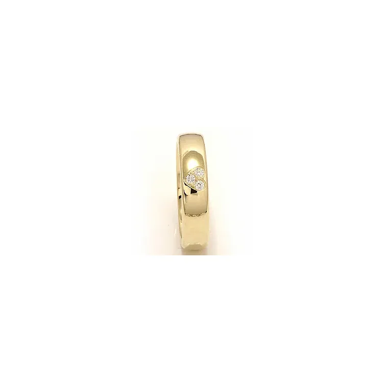 Vihkisormus 9 karaatin kultaa 0,075 ct