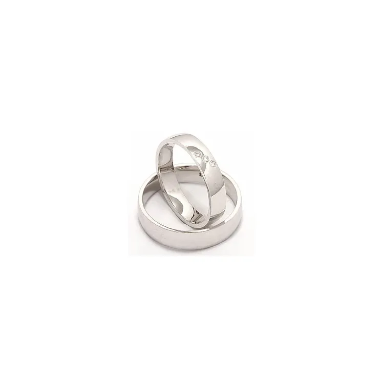 vihkisormusta 14 karaatin valkokultaa 0,03 ct - setit