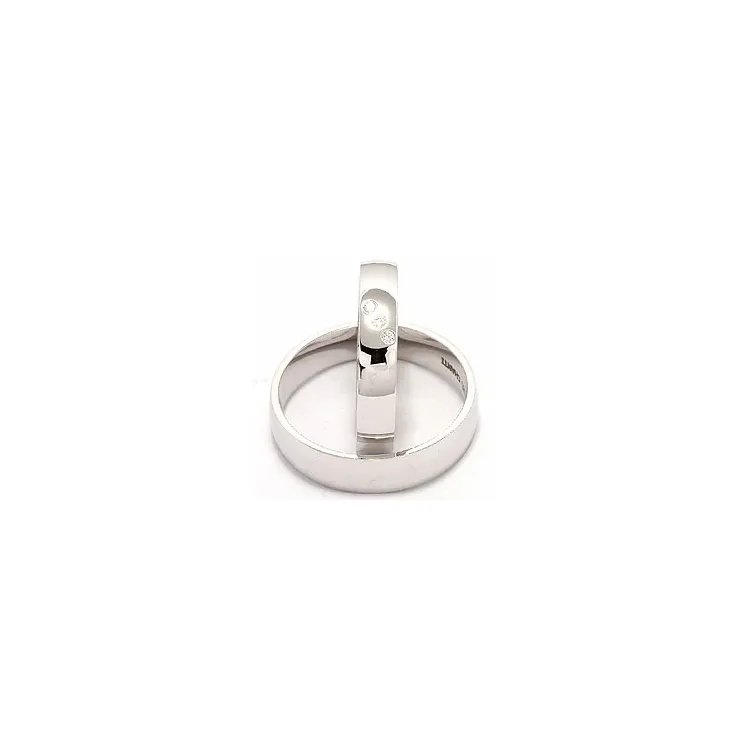 vihkisormusta 14 karaatin valkokultaa 0,03 ct - setit