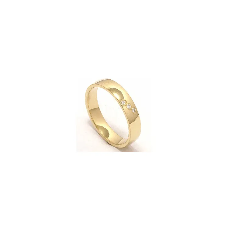 Vihkisormus 14 karaatin kultaa 0,03 ct