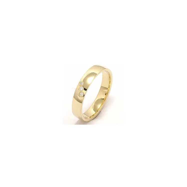 Vihkisormus 14 karaatin kultaa 0,03 ct
