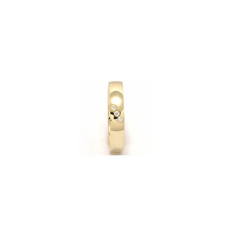 Vihkisormus 14 karaatin kultaa 0,03 ct