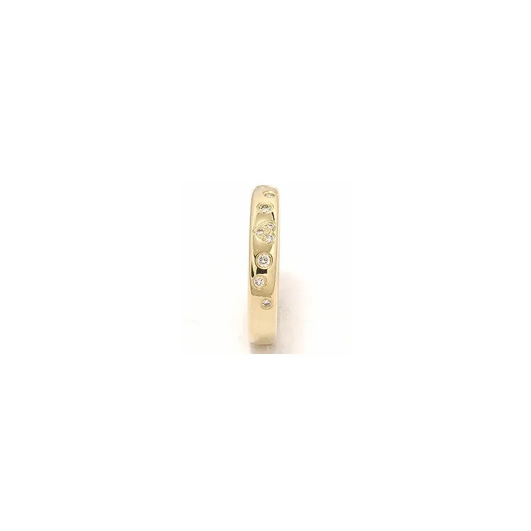 Sydän vihkisormus 14 karaatin kultaa 0,13 ct