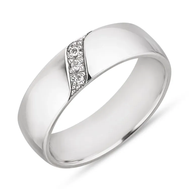 Vihkisormus hopea 0,031 ct