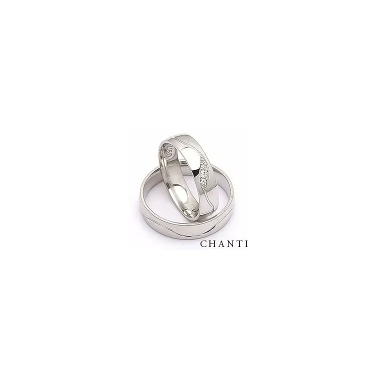 Vihkisormusta hopea 0,036 ct