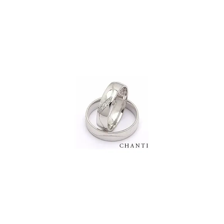 Vihkisormusta hopea 0,036 ct