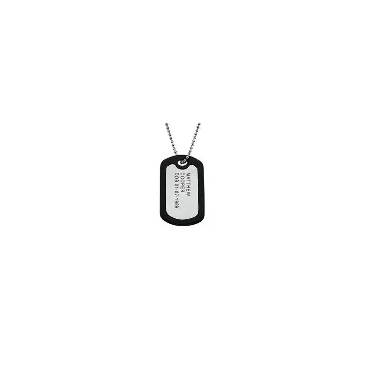 Dogtag nimikaulaketjut riipus alumiini