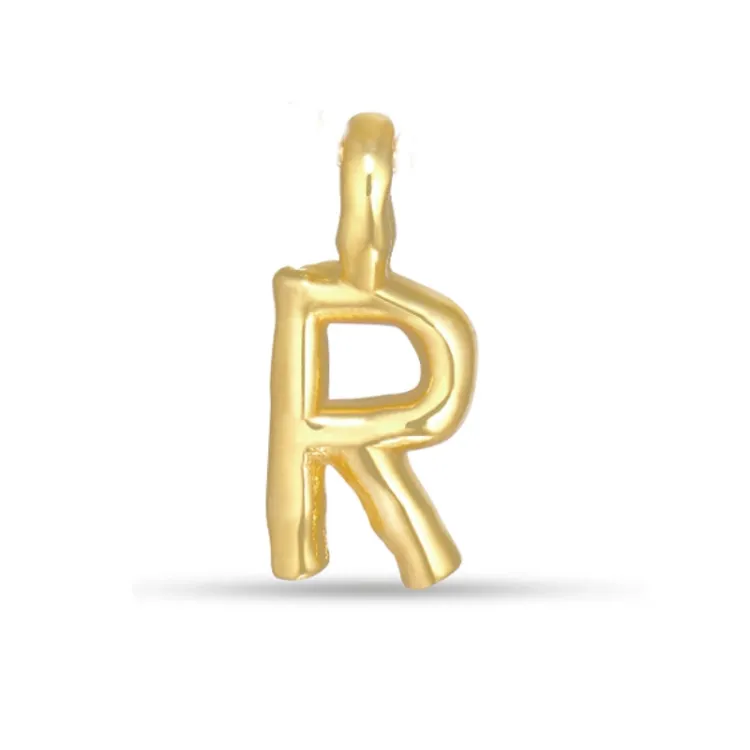 r-kirjain riipus  kullattua hopeaa - My Letter