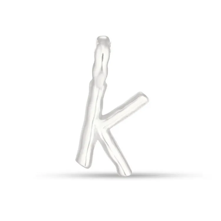 k-kirjain riipus  hopeaa - My Letter