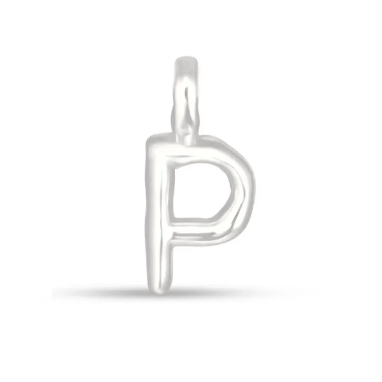 p-kirjain riipus  hopeaa - My Letter