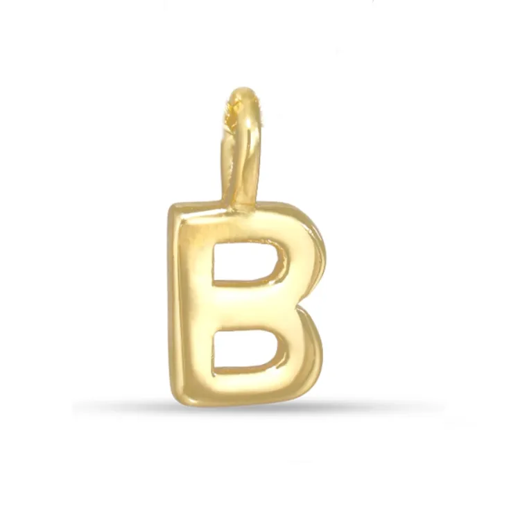 b-kirjain riipus  kullattua hopeaa - My Letter