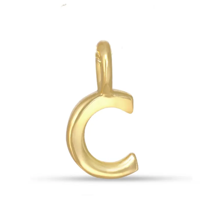 c-kirjain riipus  kullattua hopeaa - My Letter