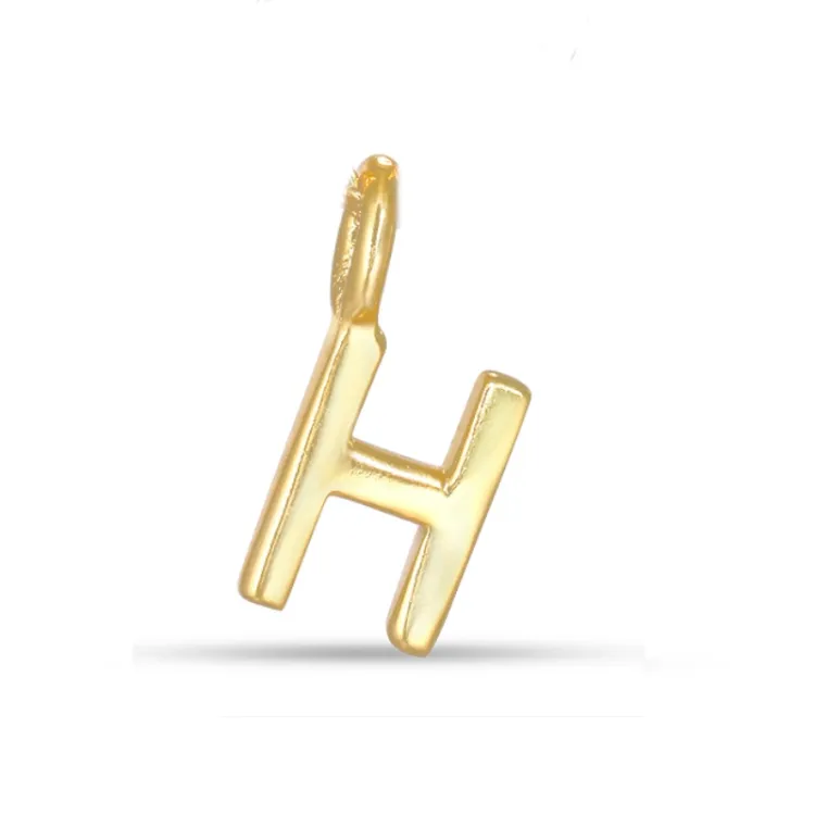 h-kirjain riipus  kullattua hopeaa - My Letter