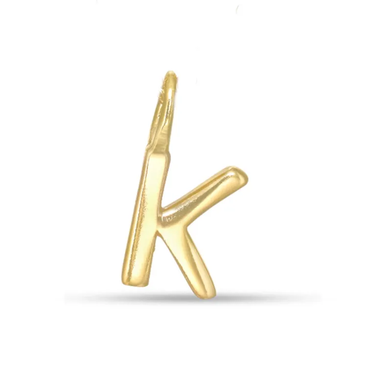 k-kirjain riipus  kullattua hopeaa - My Letter