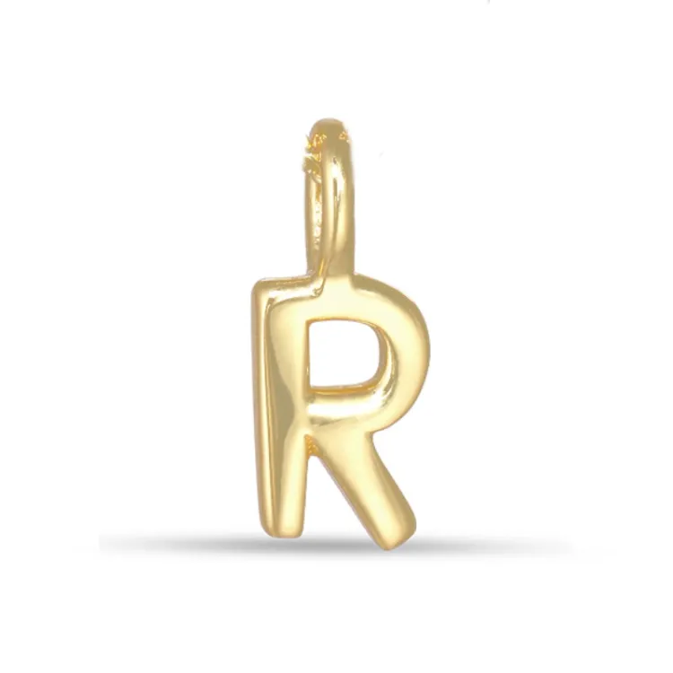 r-kirjain riipus  kullattua hopeaa - My Letter