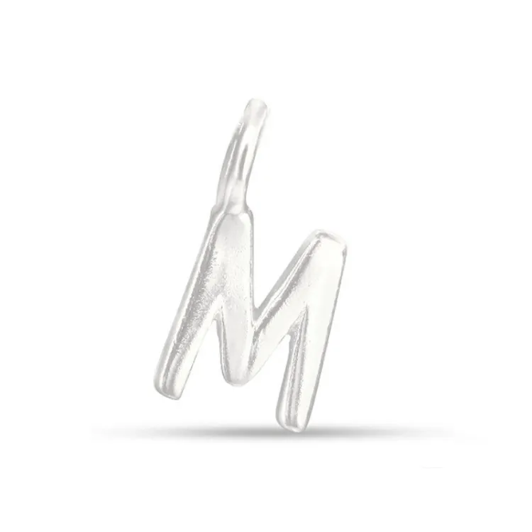 m-kirjain riipus  hopeaa - My Letter