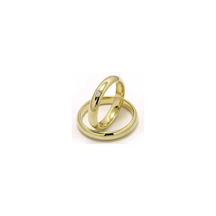 Vihkisormusta 9 karaatin kultaa 0,05 ct