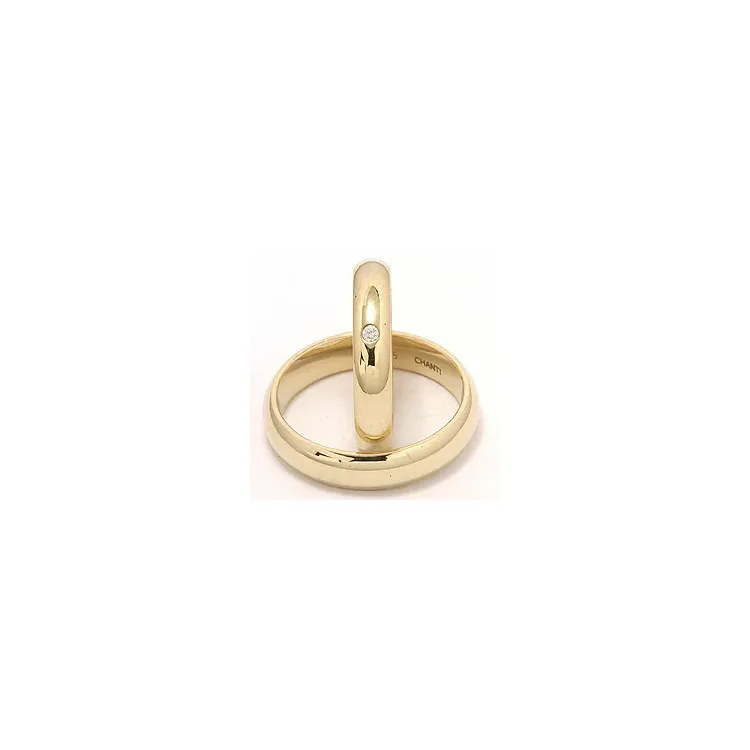 Vihkisormusta 9 karaatin kultaa 0,02 ct