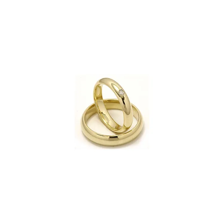 Vihkisormusta 9 karaatin kultaa 0,05 ct