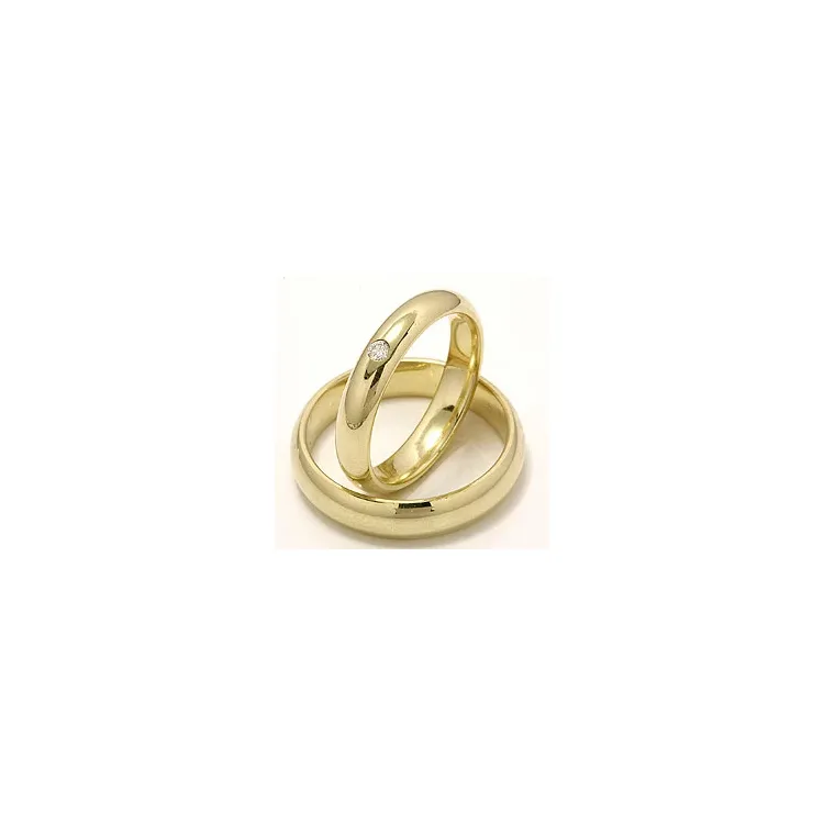 Vihkisormusta 9 karaatin kultaa 0,05 ct