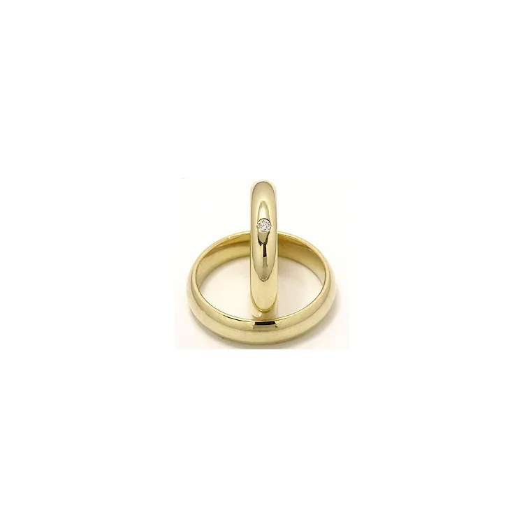 Vihkisormusta 9 karaatin kultaa 0,05 ct