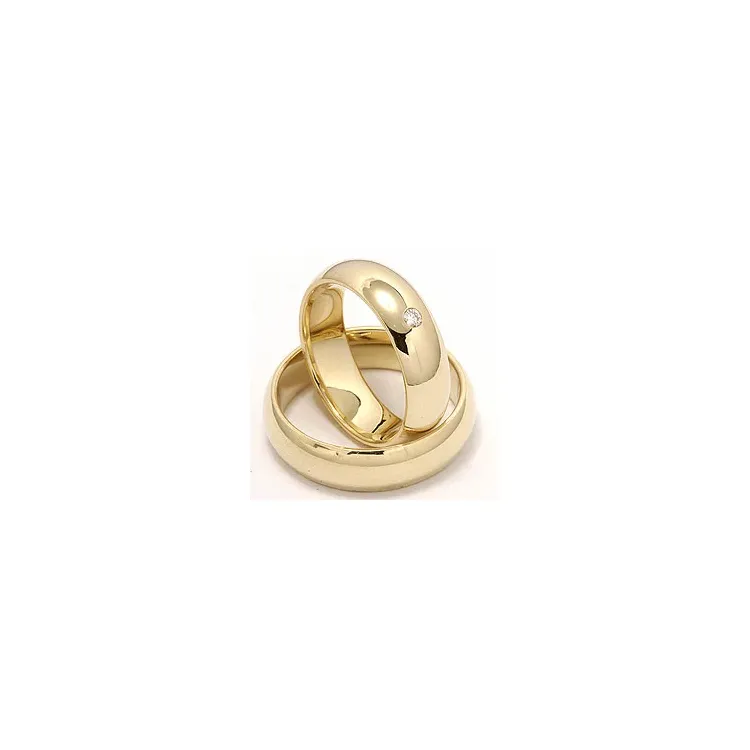 Vihkisormusta 9 karaatin kultaa 0,05 ct