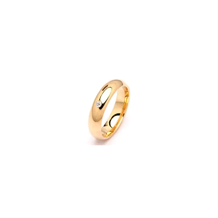 Vihkisormus 9 karaatin kultaa 0,05 ct
