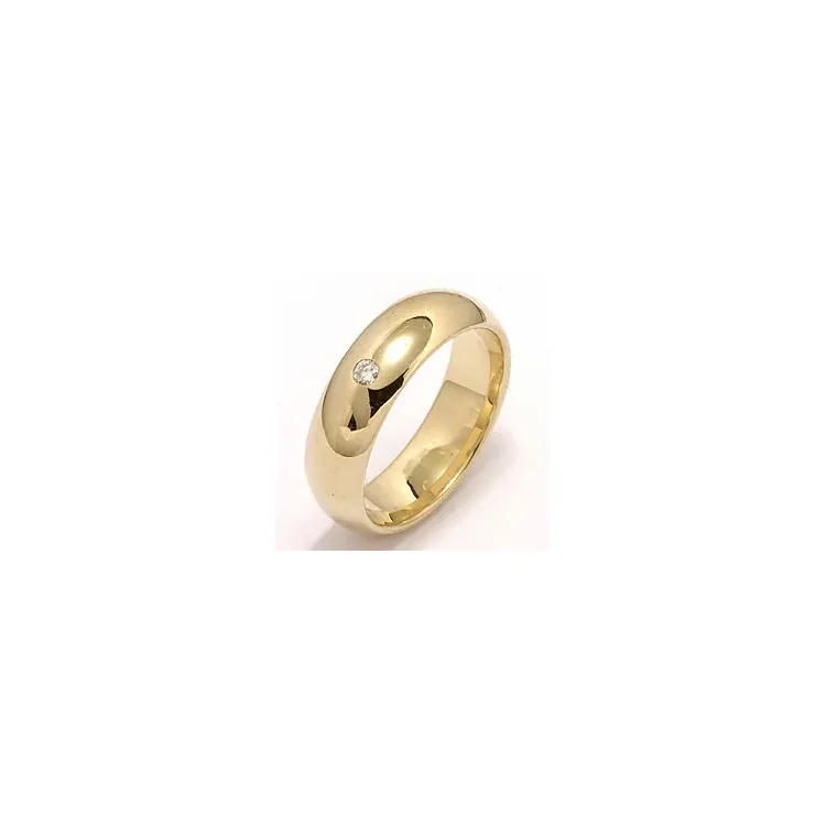 Vihkisormus 9 karaatin kultaa 0,05 ct