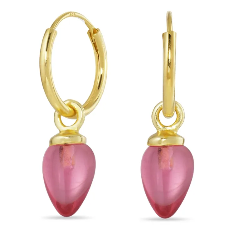 12 mm pinkki kristalli rengas kullattu hopea