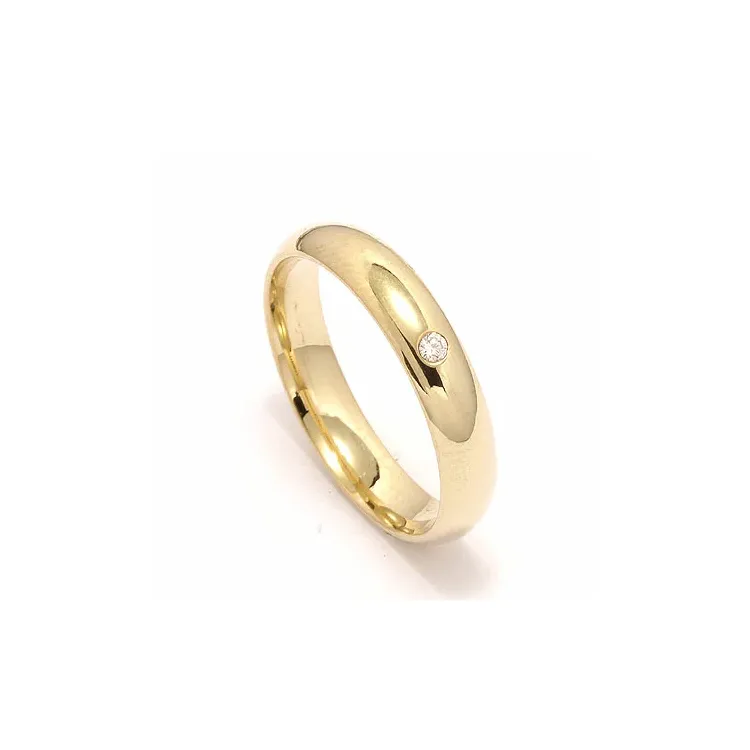 Vihkisormus 9 karaatin kultaa 0,025 ct