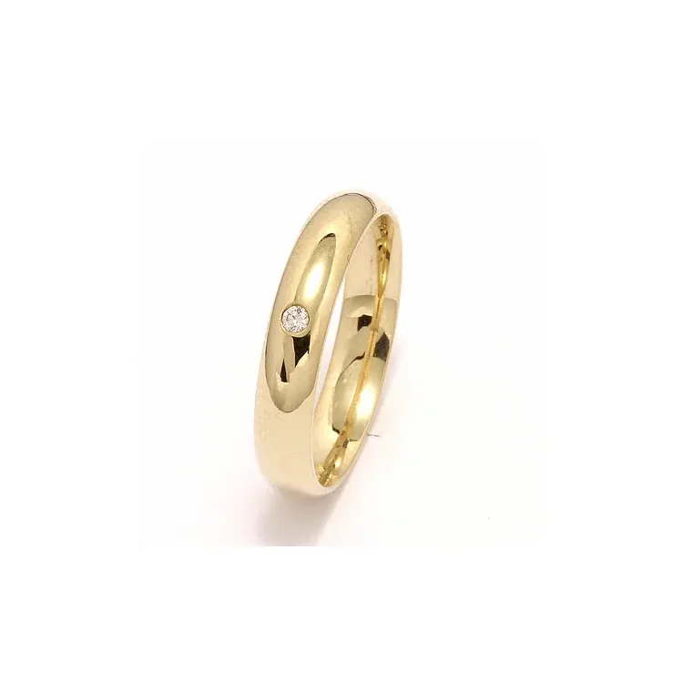 Vihkisormus 9 karaatin kultaa 0,025 ct