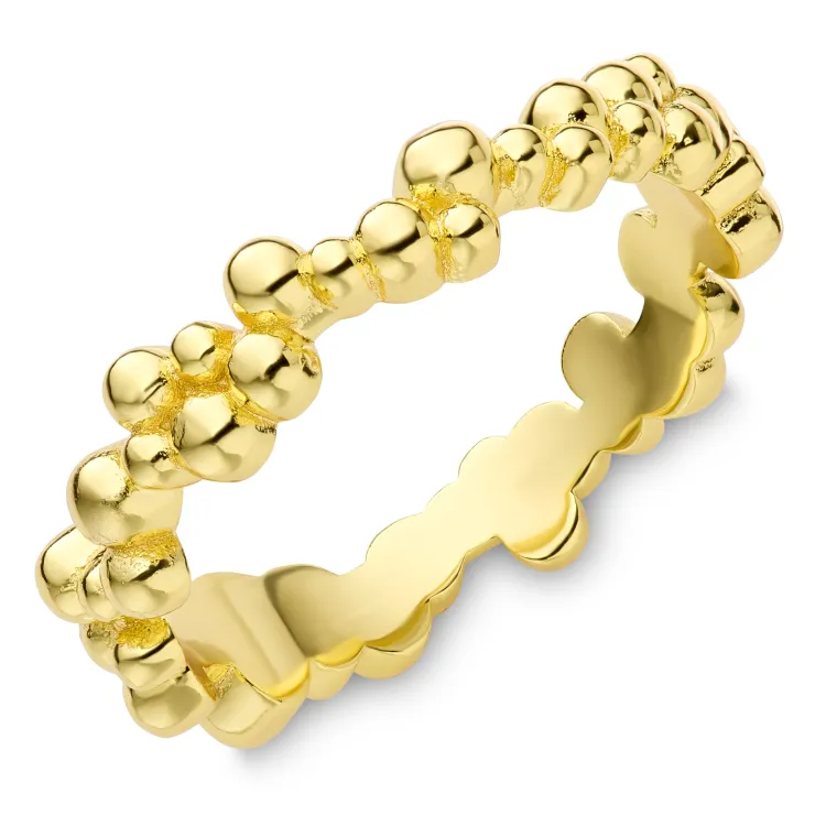 kuula sormus kullattu messinki - Bubbly Pure
