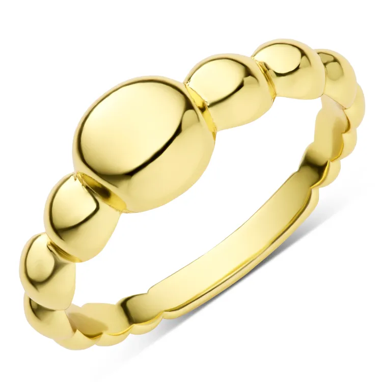 kuula sormus kullattu messinki - Bubbly Pure