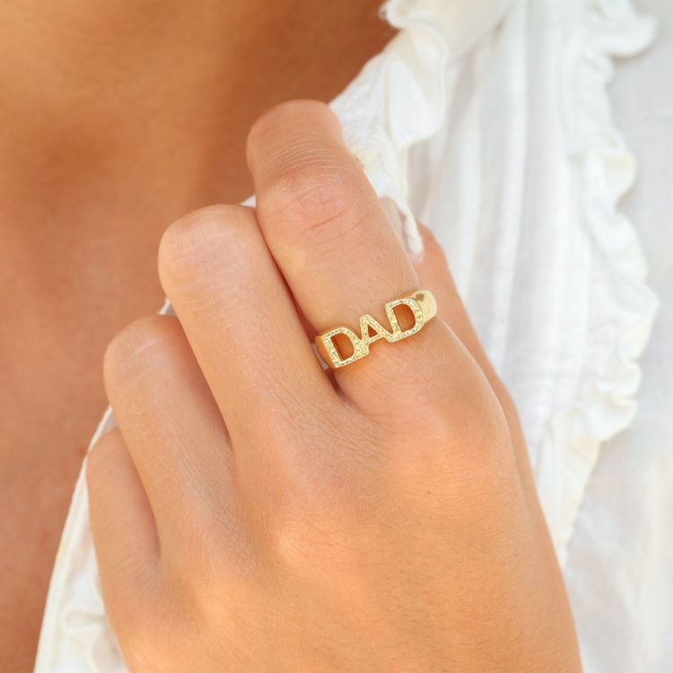 dad sormus kullattu messinki - My Letter