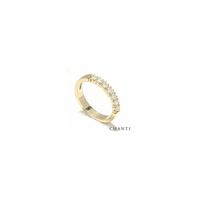 Elegantti briljantti vihkisormus 14 karaatin kultaa 0,07 ct