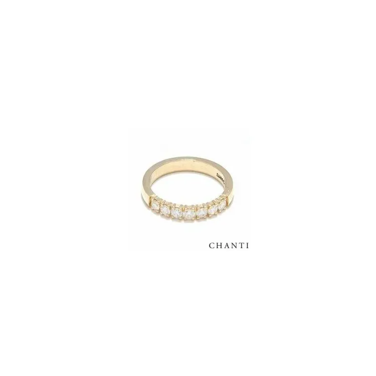 Elegantti briljantti vihkisormus 14 karaatin kultaa 0,07 ct
