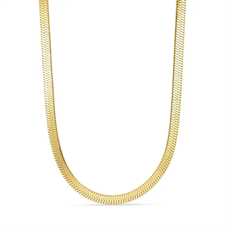 vedenkestävät kaulaketju kullattu teräs 45 cm x 6 mm  - OCEANA