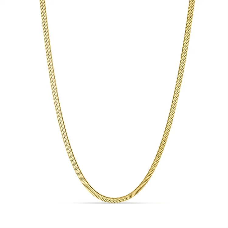vedenkestävät kaulaketju kullattu teräs 40 + 5 cm x 3 mm  - OCEANA