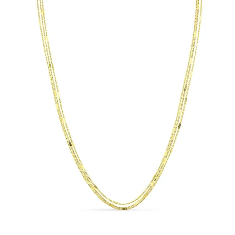 vedenkestävät kaulaketju kullattu teräs 41 cm x 3 mm  - OCEANA