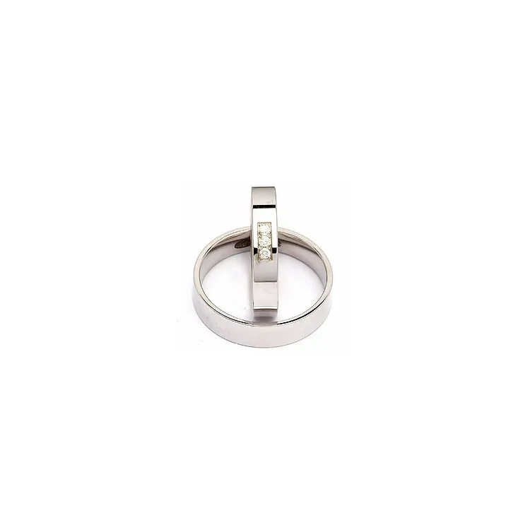 Vihkisormusta hopea 0,060 ct