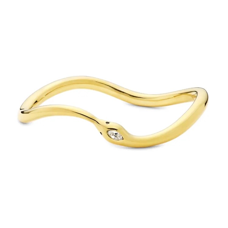 vedenkestävät rannerengas kullattu teräs 60 mm x 7,6 mm  - OCEANA