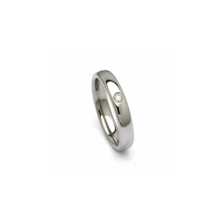 Vihkisormus teräs 0,05 ct