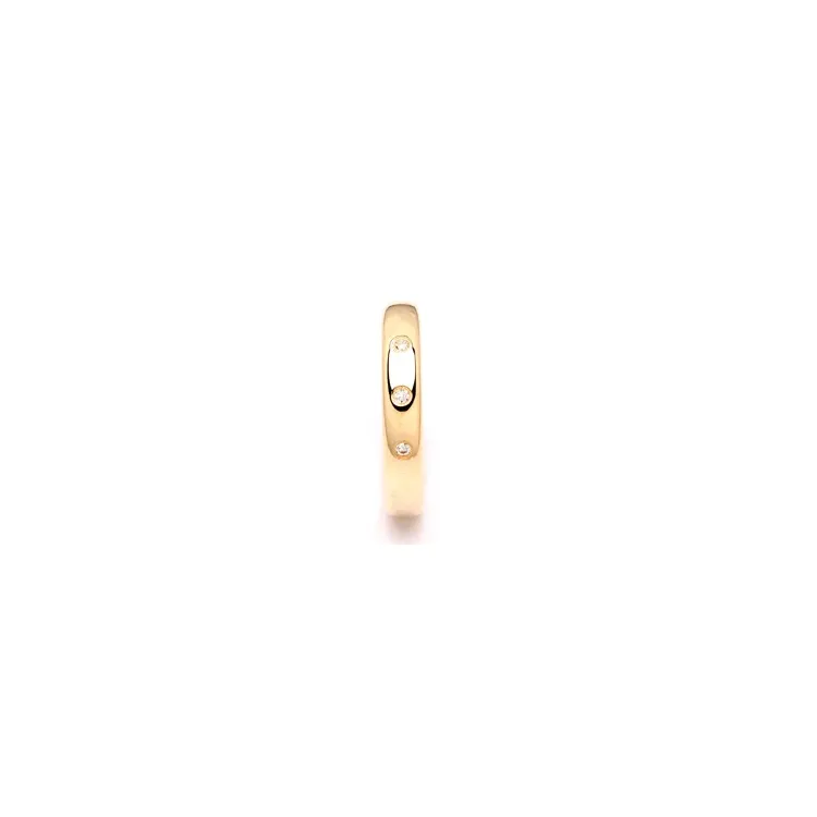 Vihkisormus 14 karaatin kultaa 0,045 ct