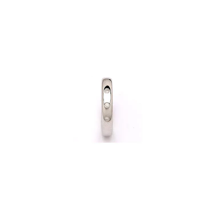 Vihkisormus 14 karaatin valkokultaa 0,045 ct
