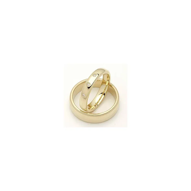 Vihkisormusta 14 karaatin kultaa 0,045 ct